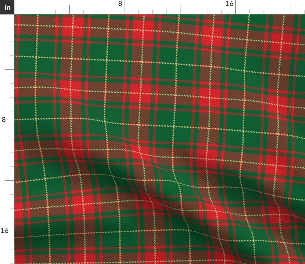 tartan red and green