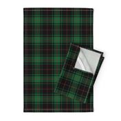 tartan green and black