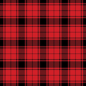 tartan black and red