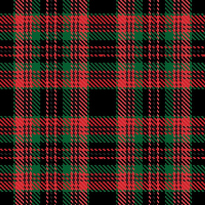 tartan black, green and red