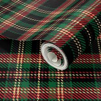 tartan black, green and red