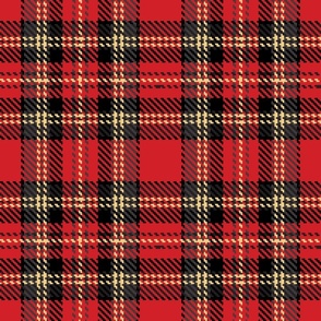 tartan red, black, yellow