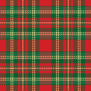 tartan green and red