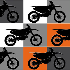 Team Orange Checker Silhouette KTM 