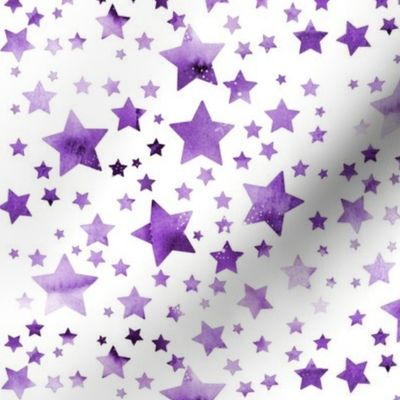 Stars-  watercolour purple #2