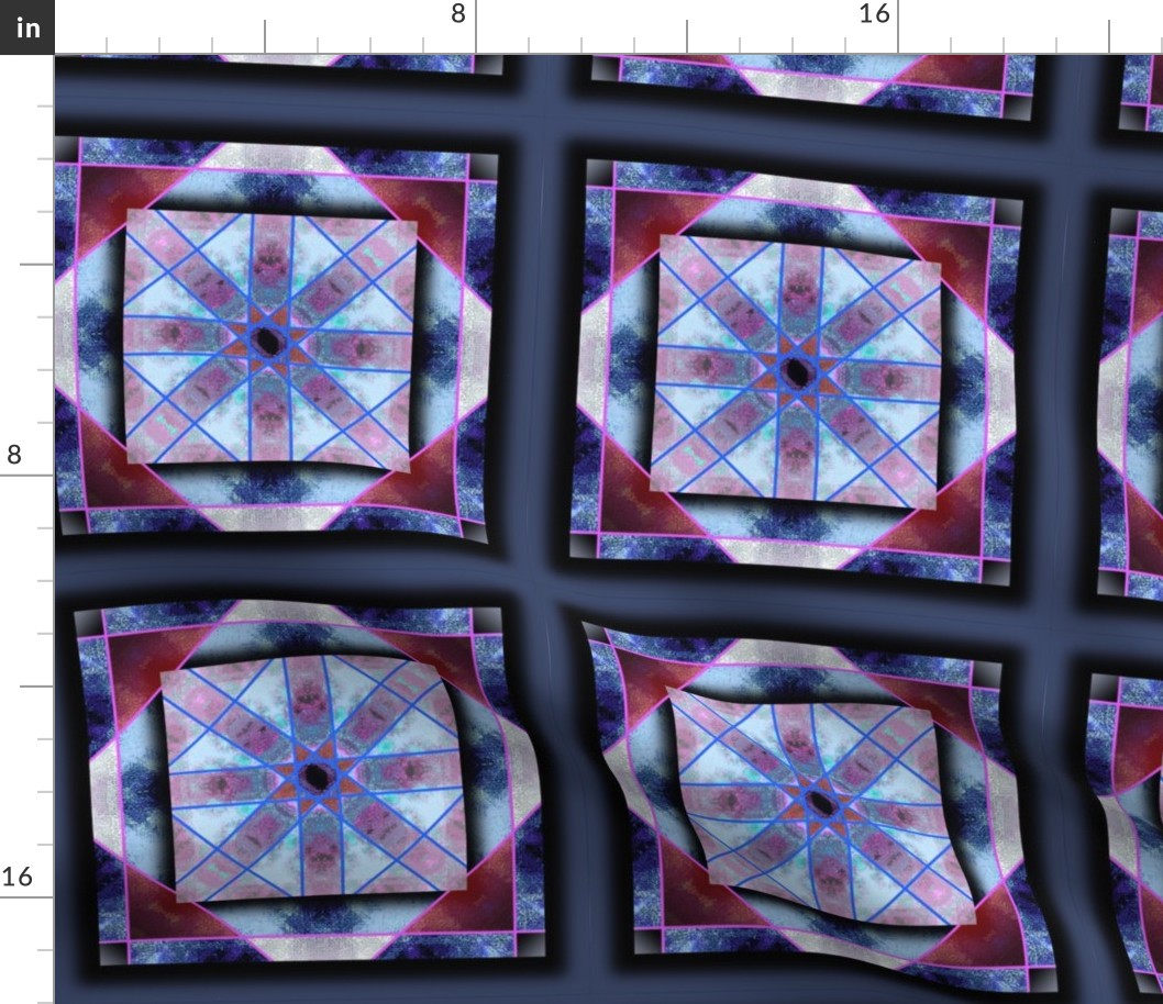 3d Winter Quilt with Shadows