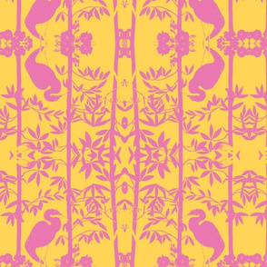 Birdsong Bamboo Pink Buttercup Yellow