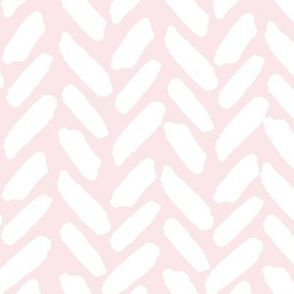 Twig and Bloom Herringbone on Pink