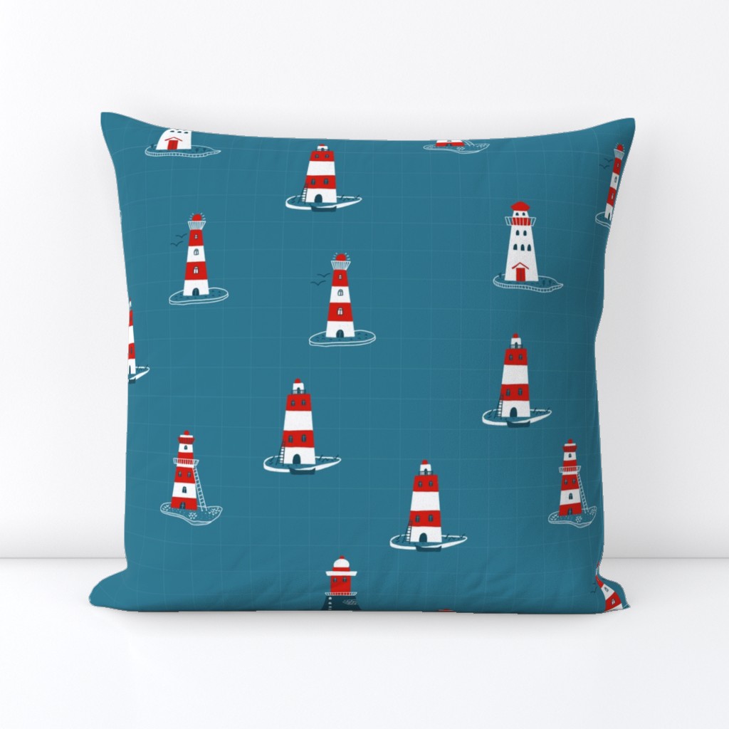 Lighthouses in ocean