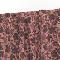  Desert Pink and Ash Black Floral