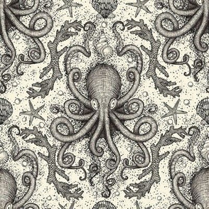 Octopus Repeat- Parchment Ivory 