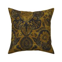 Vintage Floral in Brass and Black