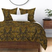 Vintage Floral in Brass and Black