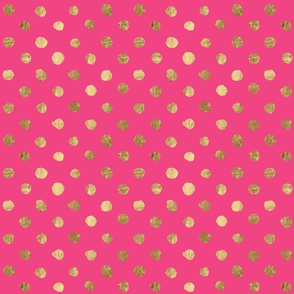 Gold Dot Bright Pink