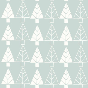 Christmas Trees in Mint Green