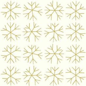 Christmas Snowflakes in gold
