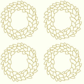Christmas Wreaths in gold