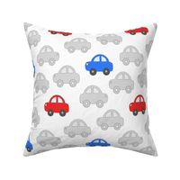 Cars Vehicles Transportation Blue Red Gray