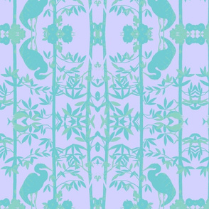 Birdsong Bamboo  Purple Aqua