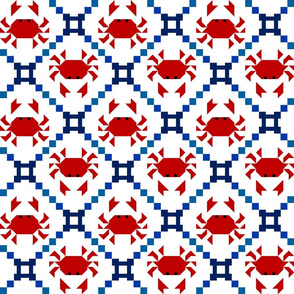 Red Crabs Red, White and Blue