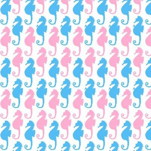 Seahorses- pink & blue