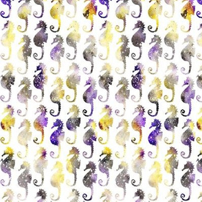 Seahorse - yellow and purple