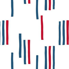 Hi USA American national holiday minimal stripes print stars and stripes red blue white