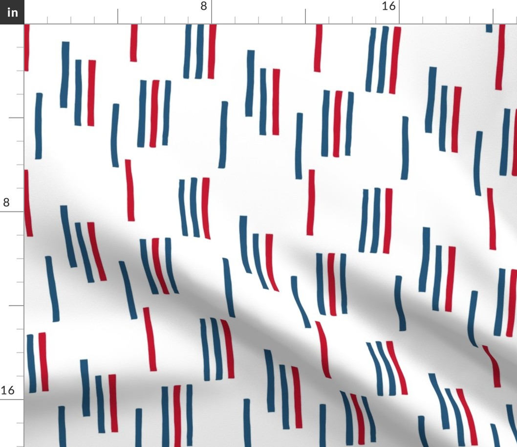 Hi USA American national holiday minimal stripes print stars and stripes red blue white