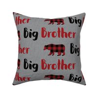 big brother bear gray linen