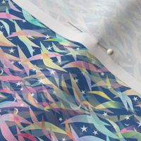 Rainbow Seagrass - navy background