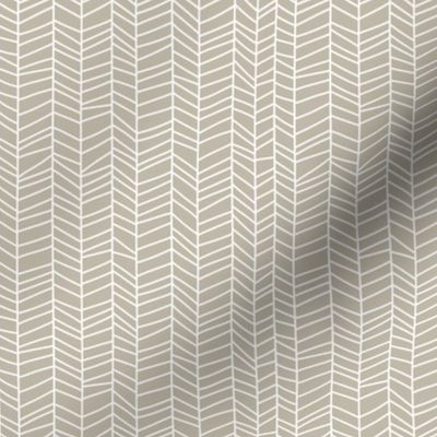 grayish hand drawn herringbone - small scale