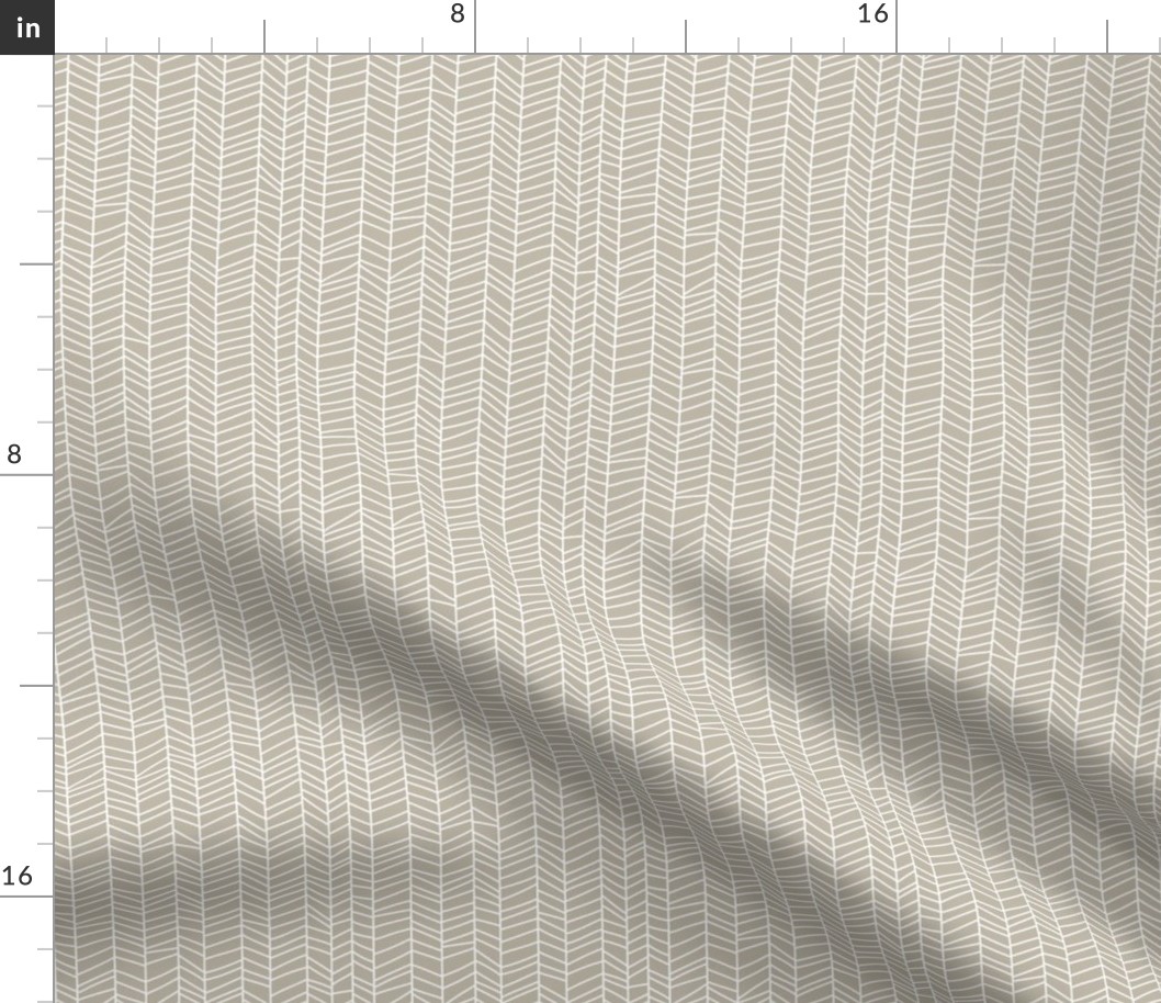 grayish hand drawn herringbone - small scale