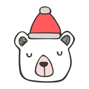 Holidays Christmas Winter Polar Bear  Plush Plushie Softie Cut & Sew