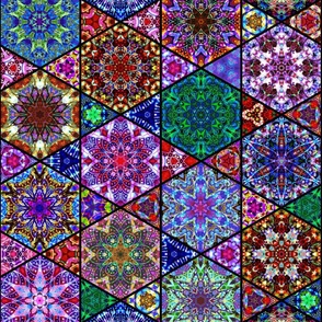 Intricate Kaleidoscope Hexagon