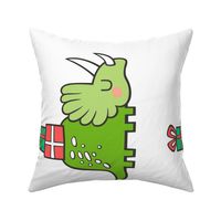 Christmas Holiday Triceratops Dinosaur Pillow Plush Plushie Softie Cut & Sew