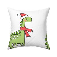Christmas Holiday Dinosaur Pillow Plush Plushie Softie Cut & Sew
