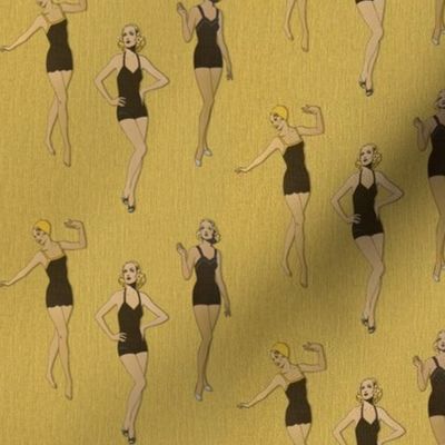 MOVIE STARS PAPER DOLLS - GOLD TEXTURE