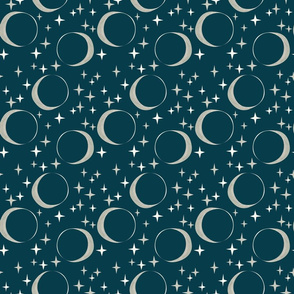 Moon and Stars {Navy}