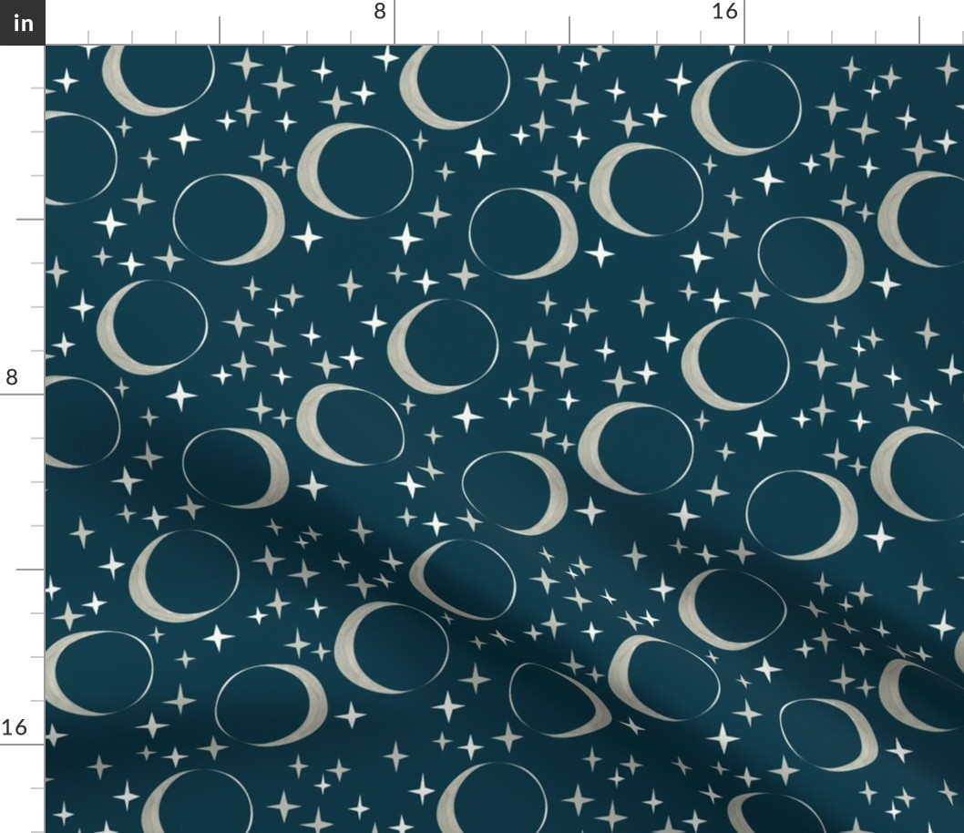 Moon and Stars {Navy}