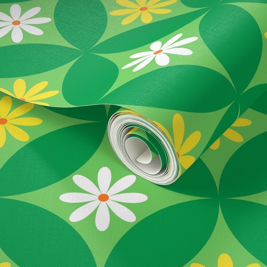 Green Flower Circle Lock Pattern