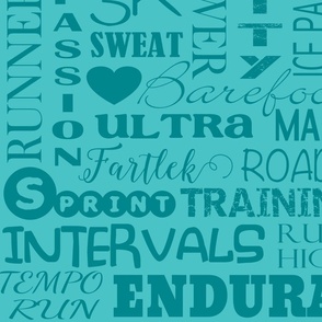 All the Best Things About Running / Running Words / Running Text / Subway Style Typography for Running Lovers // Large Scale - 150 DPI