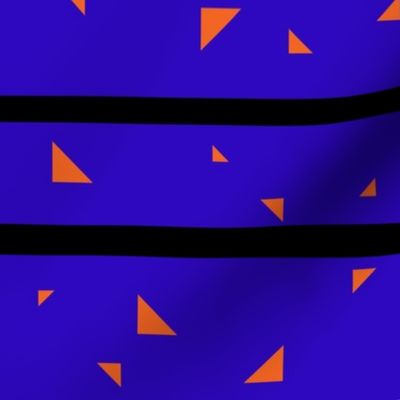 Dark Blue and orange triangles med Jumbo