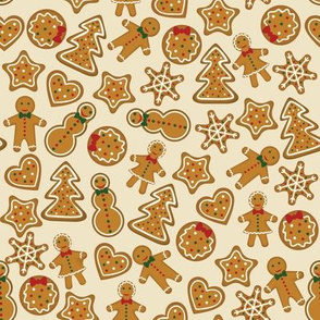 Gingerbread on beige