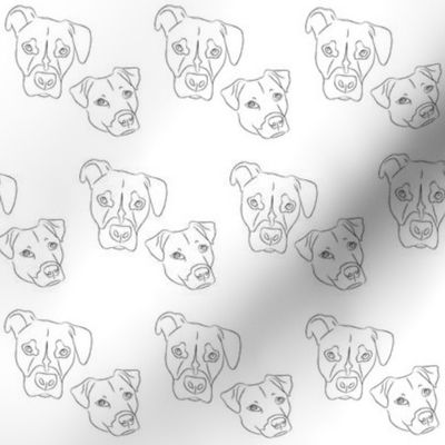 Dog print- black & white