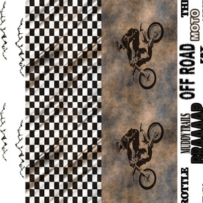 Dirtbike Cheater Quilt Rotated