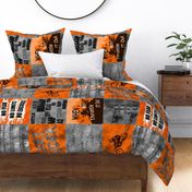 Dirtbike Patch Quilt Orange Rotated