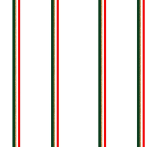 Vertical lines green red gold glitter - C21