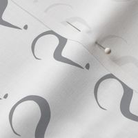 Question Marks of Mystic Grey on White
