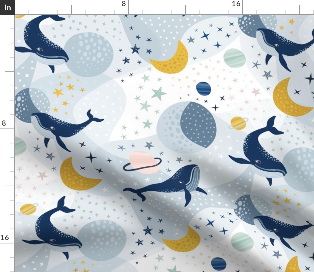 Whimsical space whales