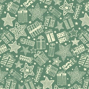 Gifts Stars-Cream,Teal